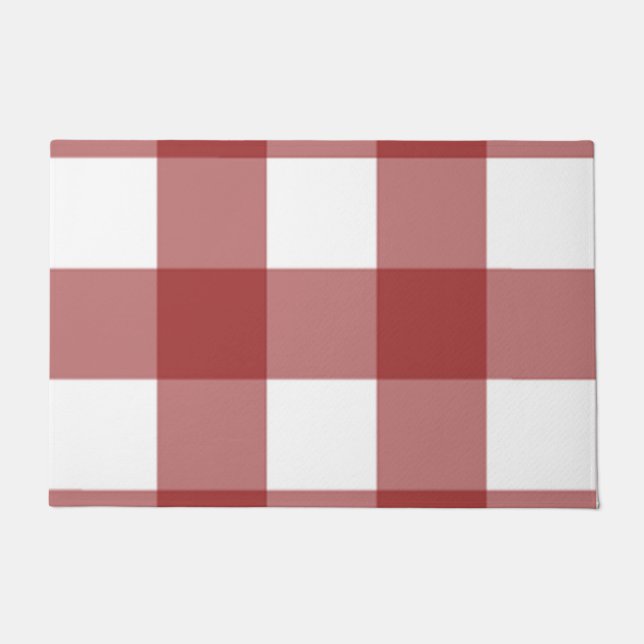 Tapete Xadrez vermelho e branco (Frente)
