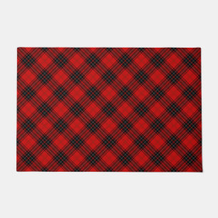 Tapete xadrez vermelho preto tartan Wemyss