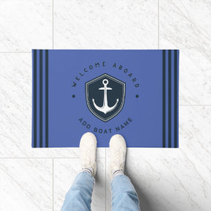 Tapete Yacht clube de ancoragem náutica azul Marinho com