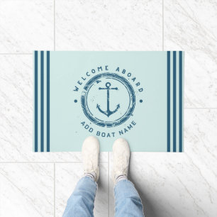 Tapete Yacht clube de ancoragem náutica Marinho azul barc