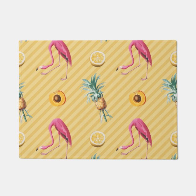 Tapete Yellow Flamingo Mango Lemon Pattern (Frente)