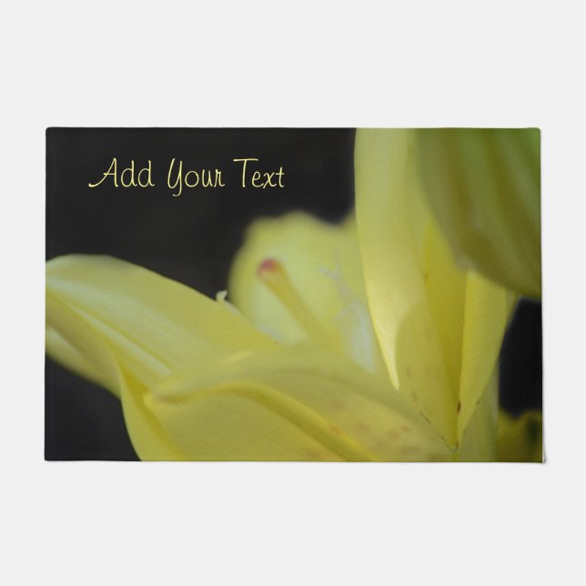 Tapete Yellow Lily por Shirley Taylor Doormat (Frente)