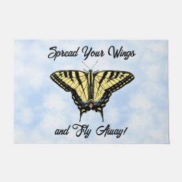 Tapete Yellow Swallowtail Butterfly Blue Sky Personalized