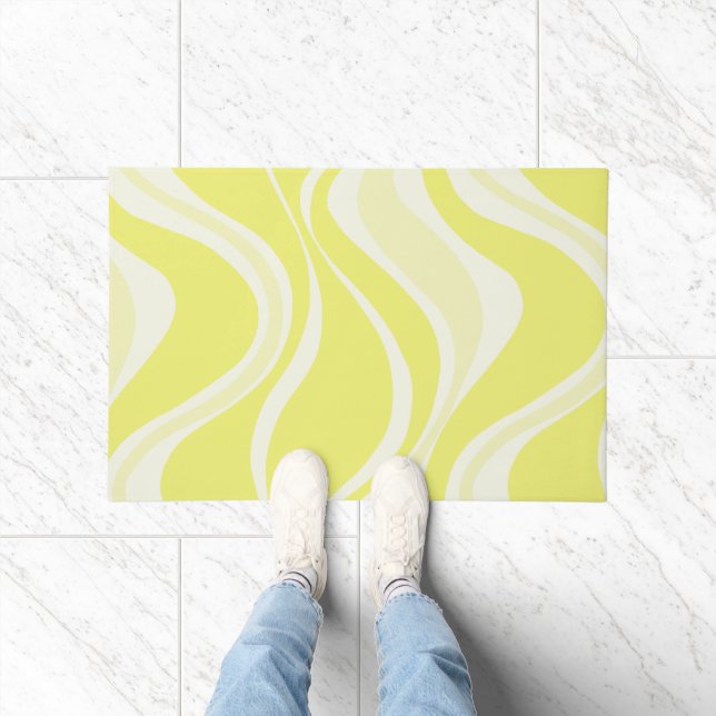Tapete Yellow Waves Door Mat (Interior)