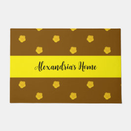 Tapete Yellow Wildflower photo name brown  Personalized 
