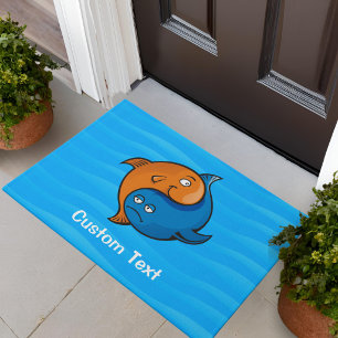 Tapete Yin Yang Fish Cartoon