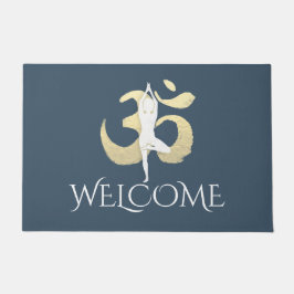 Tapete Yoga instrutor Bem-vindo Meditação Símbolo OM