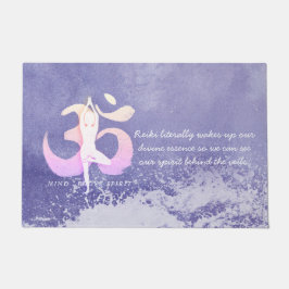 Tapete Yoga Meditation Tree Pose Citações Bem-vindas