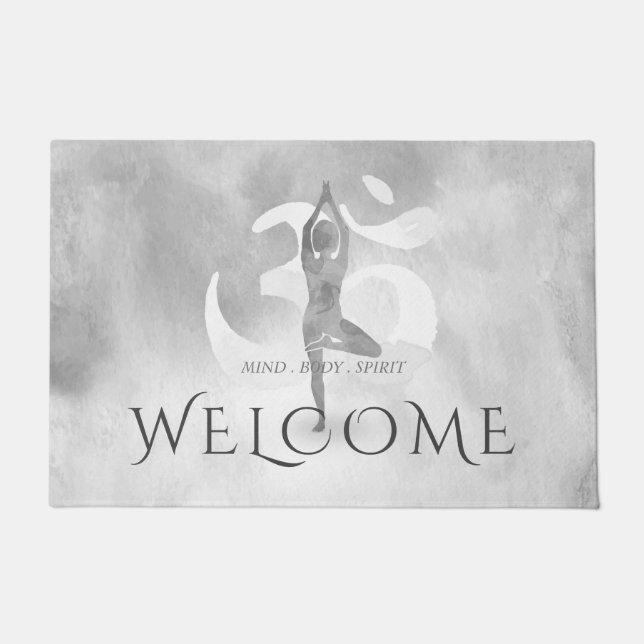 Tapete Yoga Studio Meditation Instrutor Welcome Om Sign (Frente)
