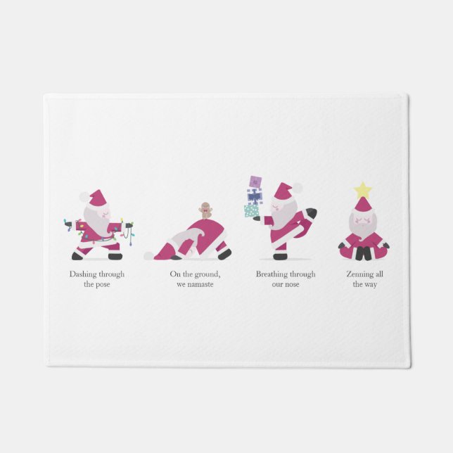 Tapete  Yogi Papais noeis Engraçado Yoga Pun Cartão de Fé (Frente)