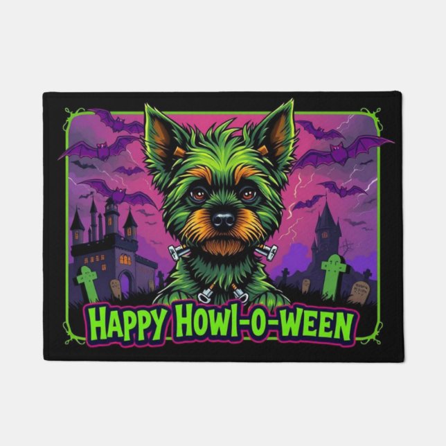 Tapete Yorkiestein Feliz Como-ó-ween (Frente)