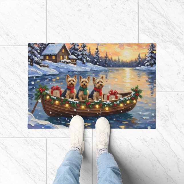 Tapete Yorkipoo Christmas Boat Holiday (Interior)