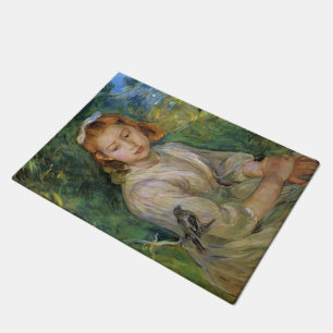 Tapete Young Girl With a Bird (por Berthe Morisot)