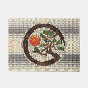 Tapete Zen Enso Circle e Bonsai Tree Mosaico