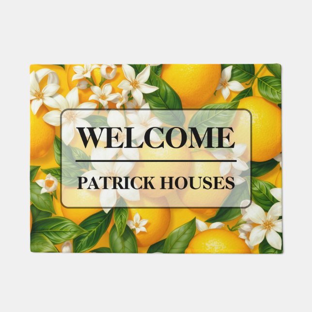 Tapete Zesty Lemon & Jasmine Spring Doormat (Frente)