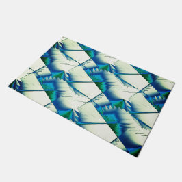 Tapete Ziguezague verde ou serras sobre ciano intenso a a