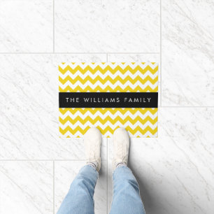 Tapete Zigzag Amarelo, Chevron Amarelo, Seu Nome