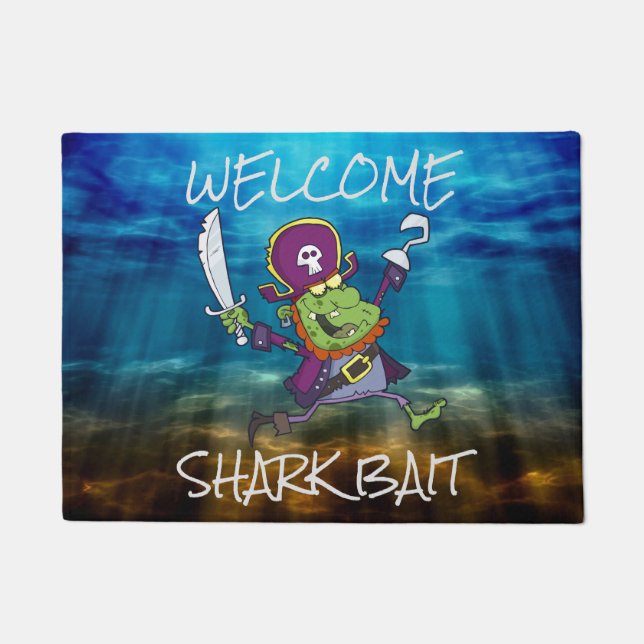 TAPETE ZOMBIE PIRATE CARTOON SHARK DOORMAT (Frente)