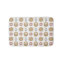 tapetes de banho de padrão náutico