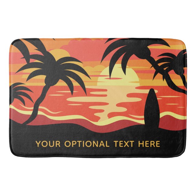 tapetes de banho de texto personalizados de sunset (Frente)