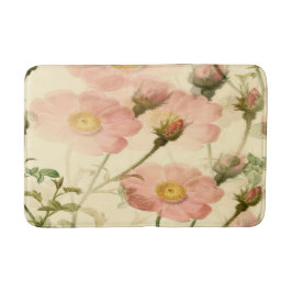 Tapetes de banho florais com botões de rosas cor-d