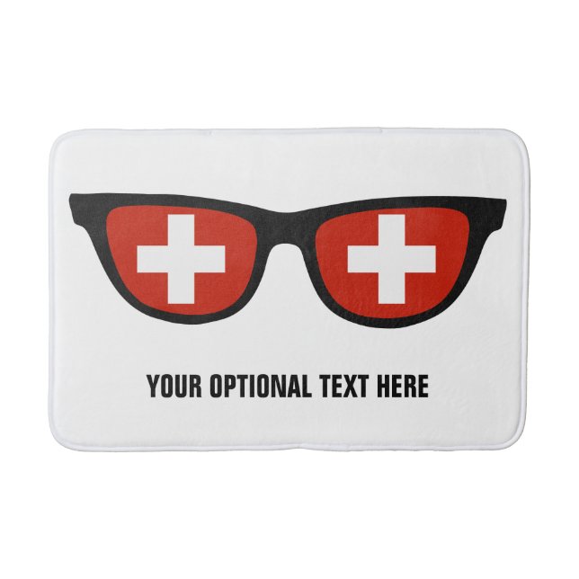 tapetes de banho personalizados do Shades Suíços (Frente)