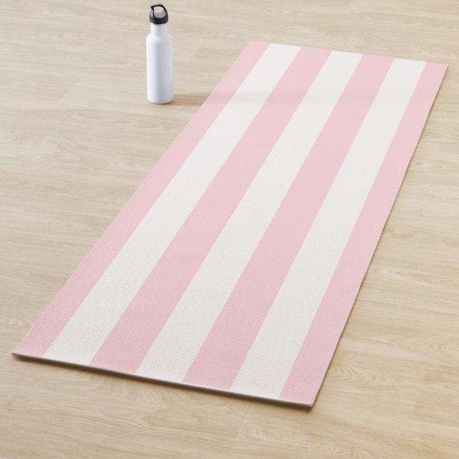 Tapetes de Ioga Rosa e Branco Listrado (In Situ)