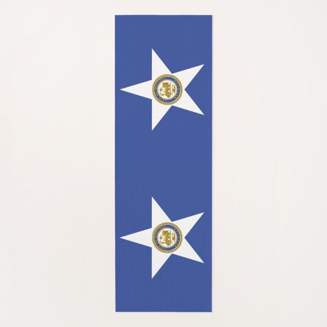 Tapetes de Yoga com a bandeira de Houston, EUA (Frente)