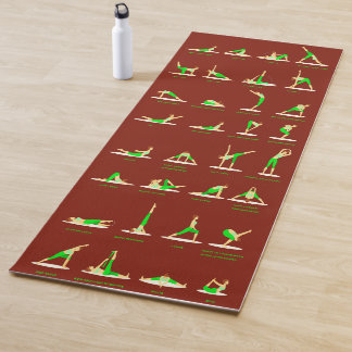 Tapetes de Yoga Personalizados com Poses Impressas