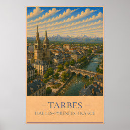 Tarbes, France – Vintage Travel Poster