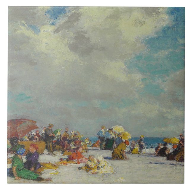 Tarde de Verão na praia (por E.H. Potthast) (Frente)