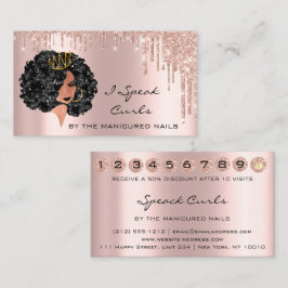 Tarjeta De Visita Cartão De Lealdade 10 Punch Prin