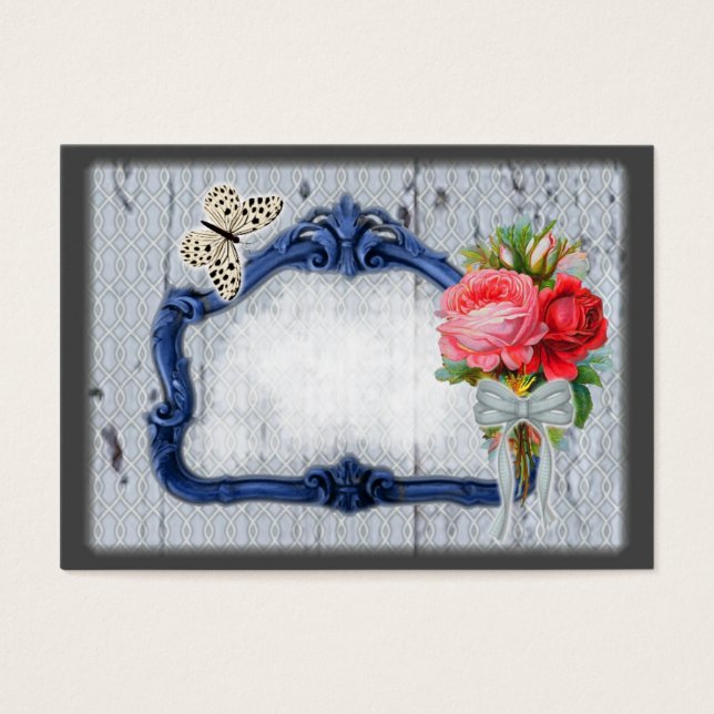 Tarjetas de visita vintage espejo antiguo 2017 (Frente)