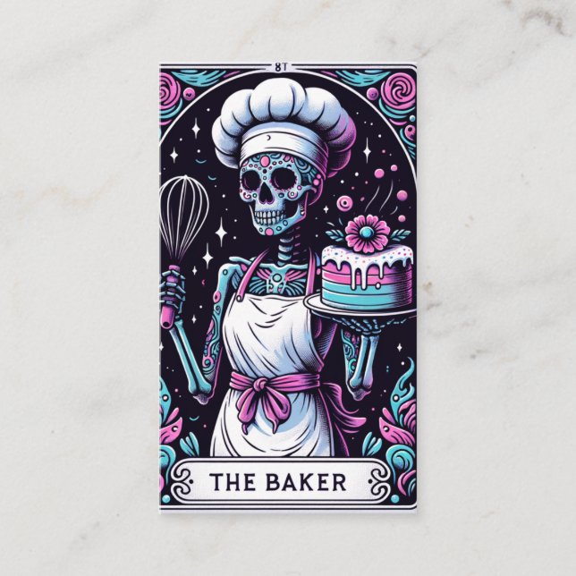 Tarot Baker Cartão de visita (Frente)