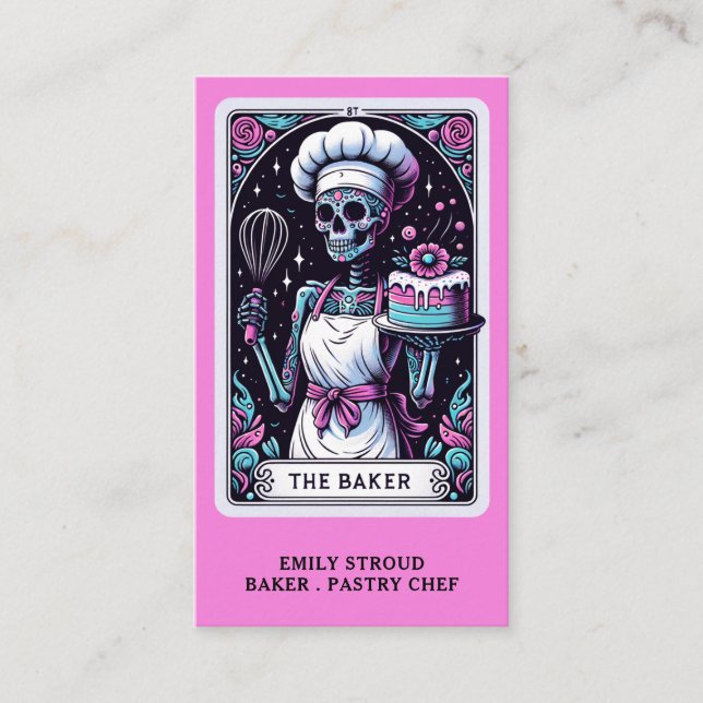 Tarot Baker Cartão de visita (Frente)