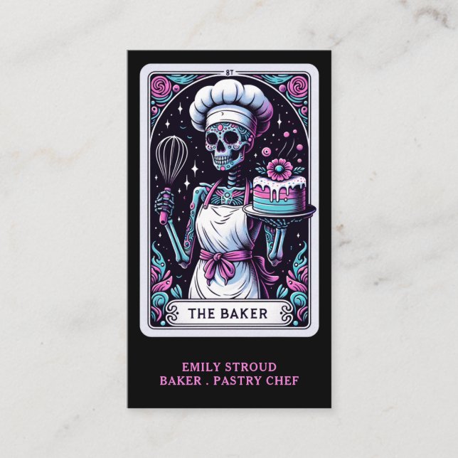 Tarot Baker Cartão de visita (Frente)