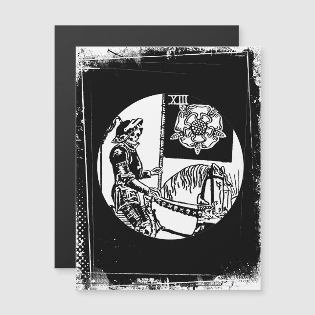 Tarot Card O Símbolo Da Mesa Do Cavaleiro Da Morte (Frente/Verso)