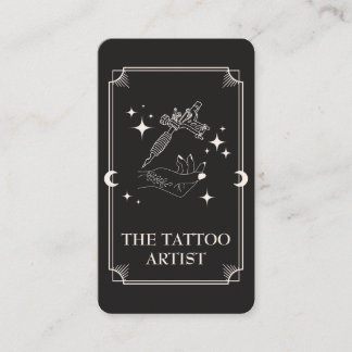 Tarot Card Tattoo Artist Celestial Cartão de visit