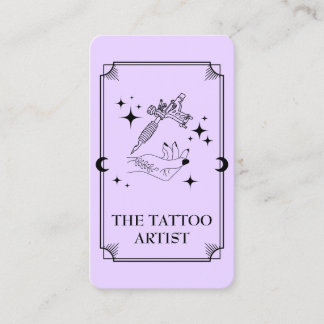 Tarot Card Tattoo Artist Celestial Cartão de visit