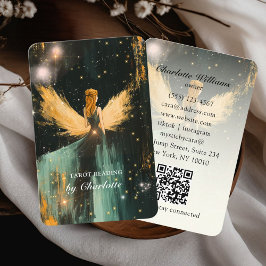 Tarot, Universe-Wings-Woman Código QR Cartão de vi