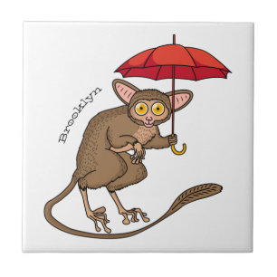Tarsier bonito com ilustração de desenho de dese
