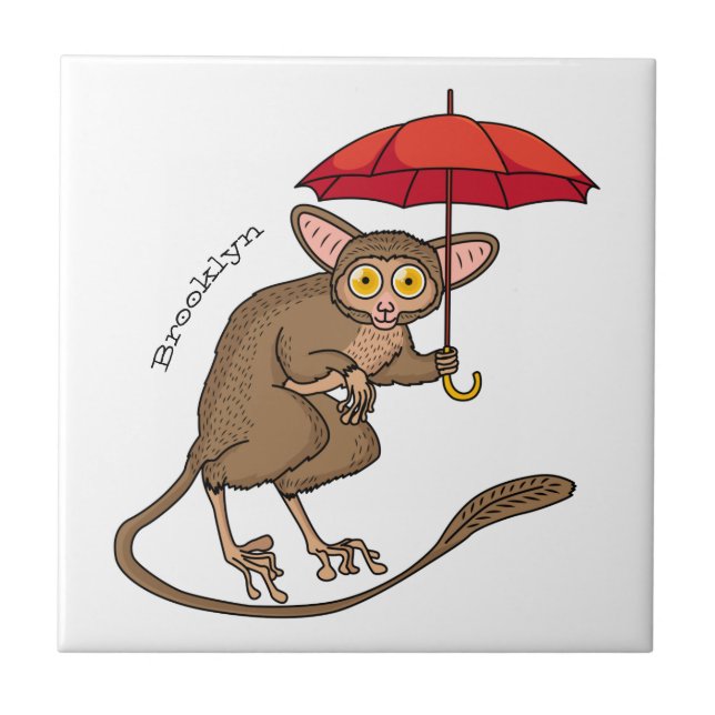 Tarsier bonito com ilustração de desenho de desenh (Frente)