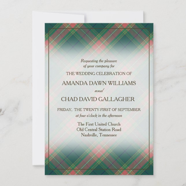 Tartan Beauty Clan Gallagher Xadrez irlandesa (Frente)