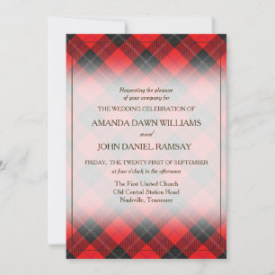 Tartan Beleza Clã Ramsay Vermelho Xadrez Escocês