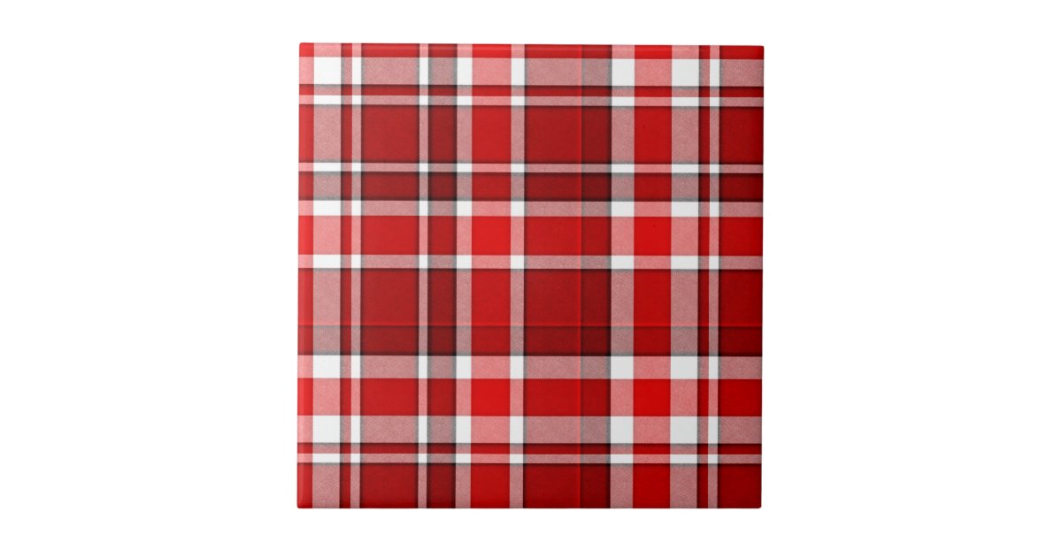 Tartan xadrez vermelho, branco, padrão foto de alta resolução