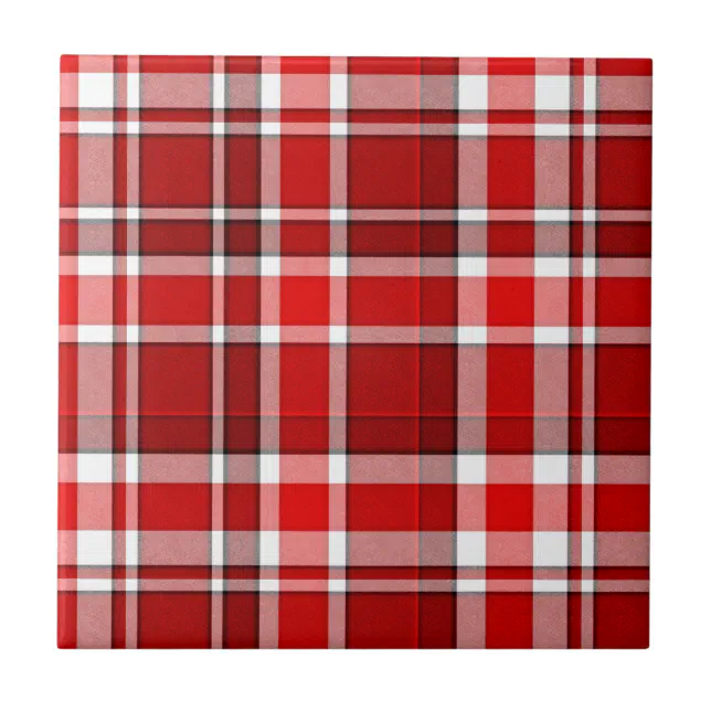 Tartan xadrez vermelho, branco, padrão foto de alta resolução