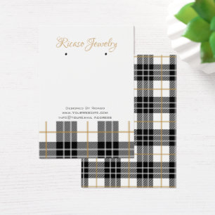 Tartan branco Xadrez preto ao redor de fundo