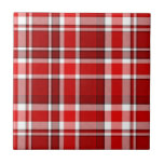 Tartan da Xadrez branca vermelha<br><div class="desc">Esta design vermelha e branca tem um padrão repetitivo verificado / tartan que é texturizado levemente. É um padrão brilhante de xadrez na moda.</div>