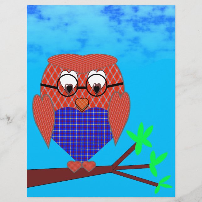 Tartan e Hearts Owl (Frente)