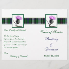 Tartan e Thistle Order Service Linen Cobrir
